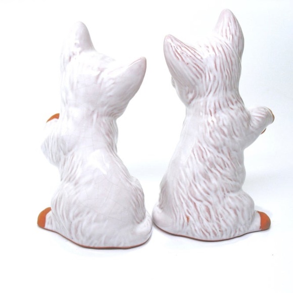 Cat Figurines, Set Two, Terra Cotta, White Glaze - Picture 4 of 8